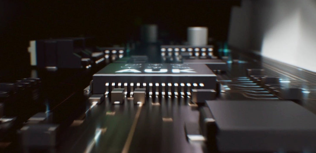 3D render of Auks main processing unit on the circuit board